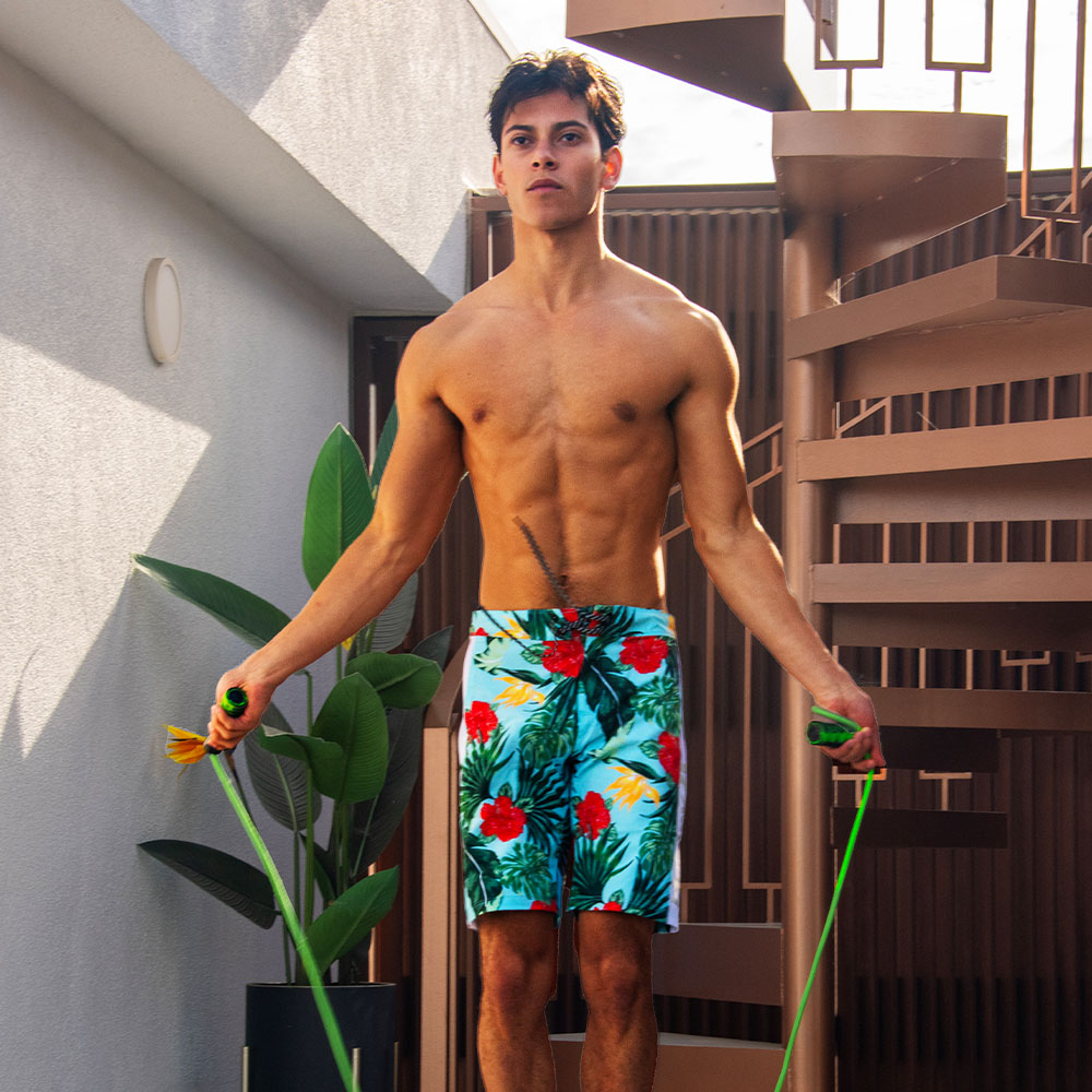 Anthony Garcia Wearing Hurley Board Shorts